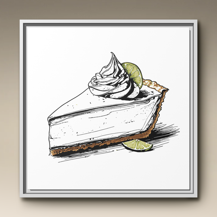 Key Lime Pie Framed Canvas
