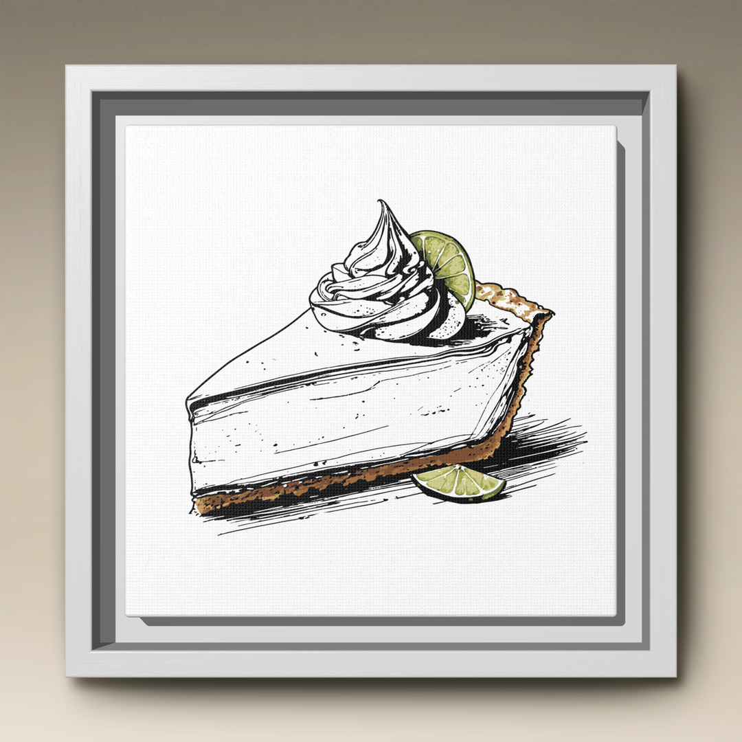 Key Lime Pie Framed Canvas
