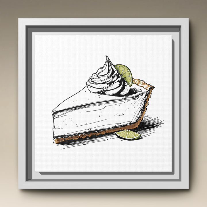 Key Lime Pie Framed Canvas