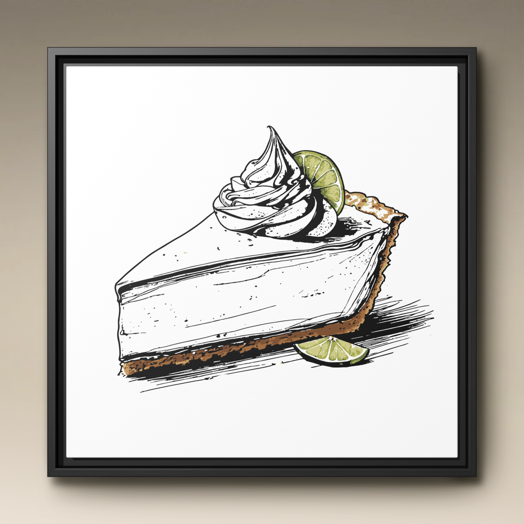 Key Lime Pie Framed Canvas