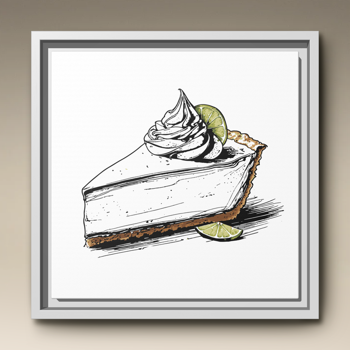 Key Lime Pie Framed Canvas
