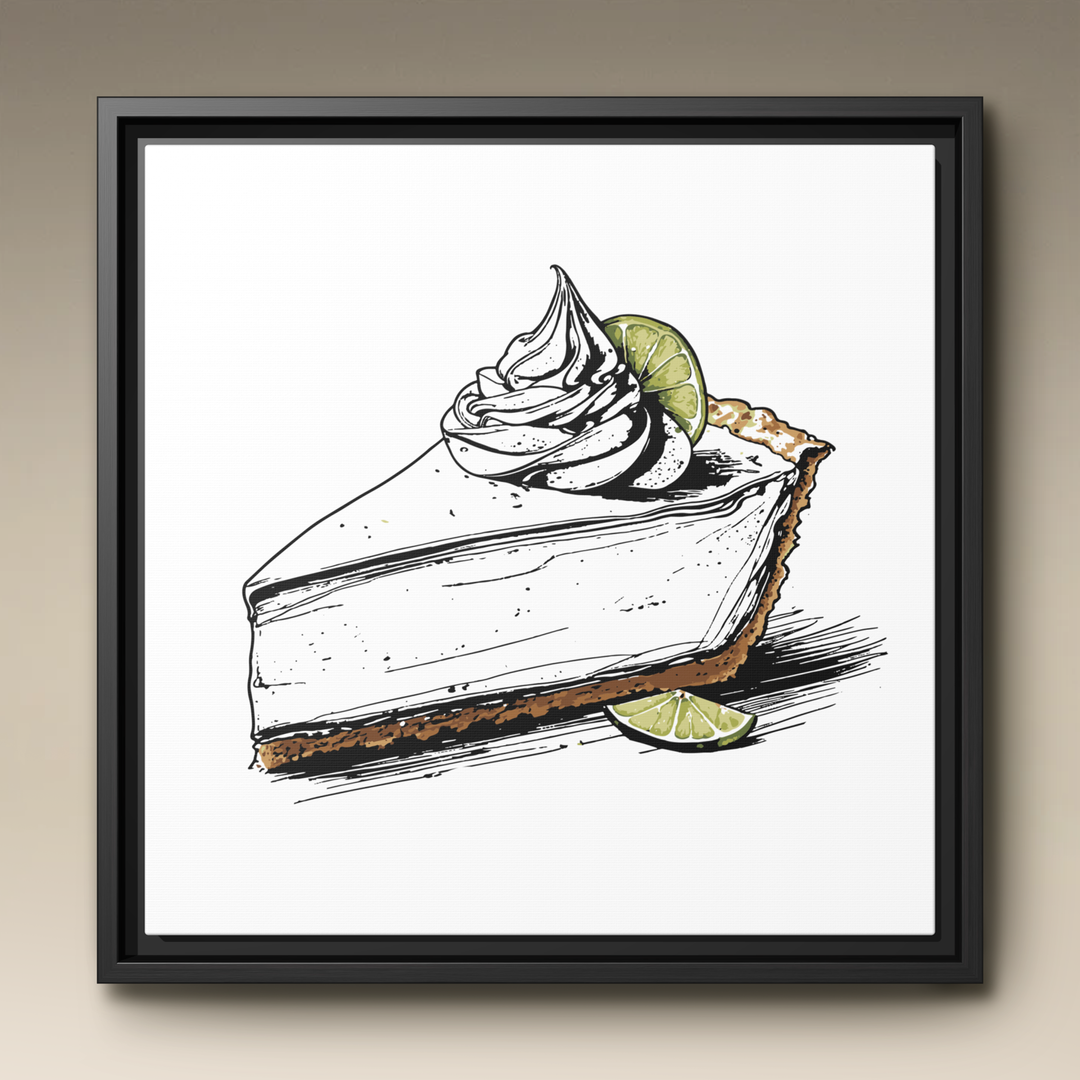 Key Lime Pie Framed Canvas
