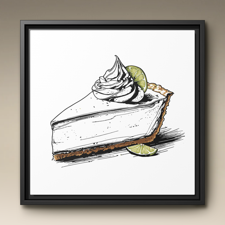 Key Lime Pie Framed Canvas