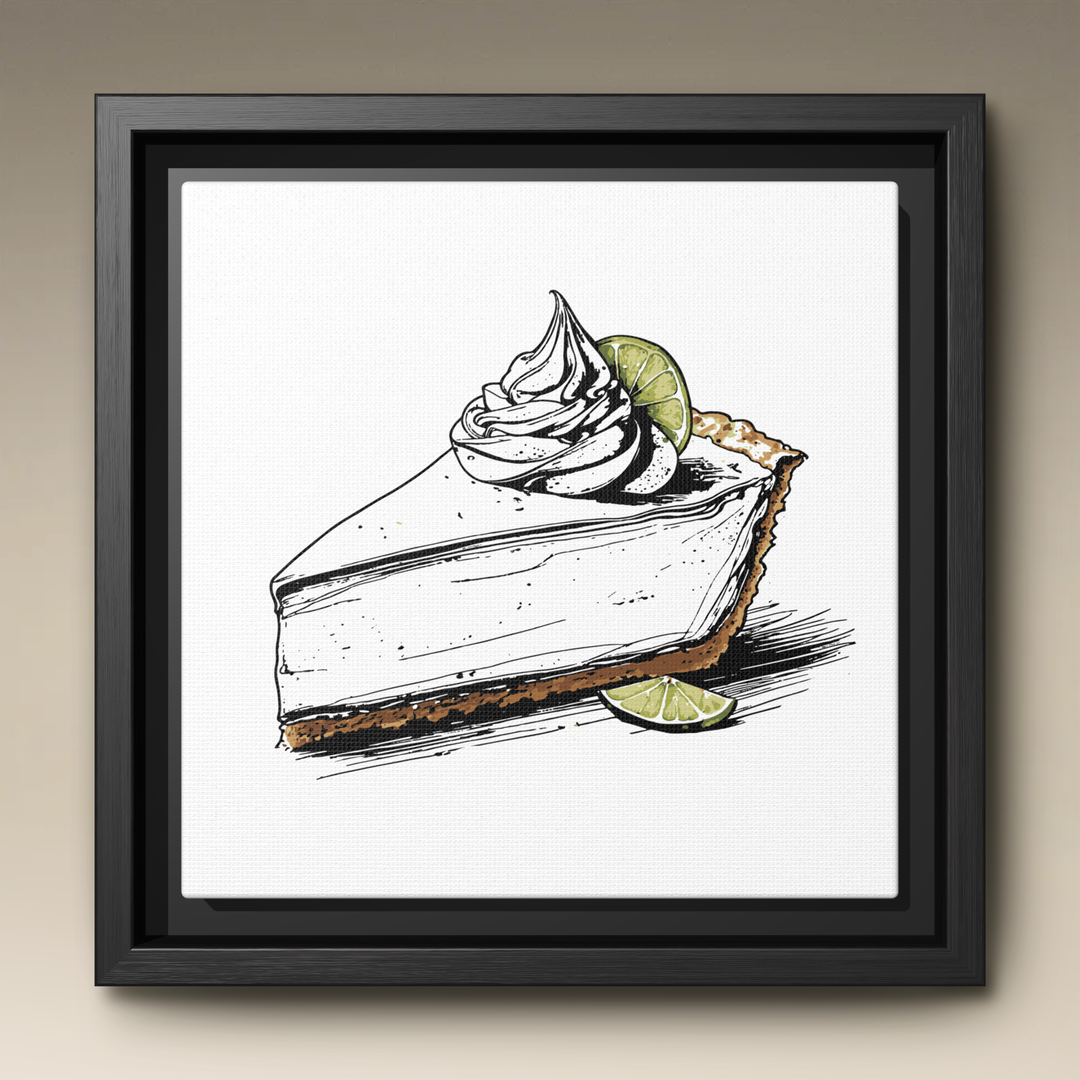 Key Lime Pie Framed Canvas