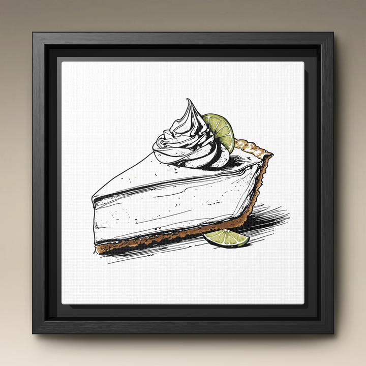 Key Lime Pie Framed Canvas