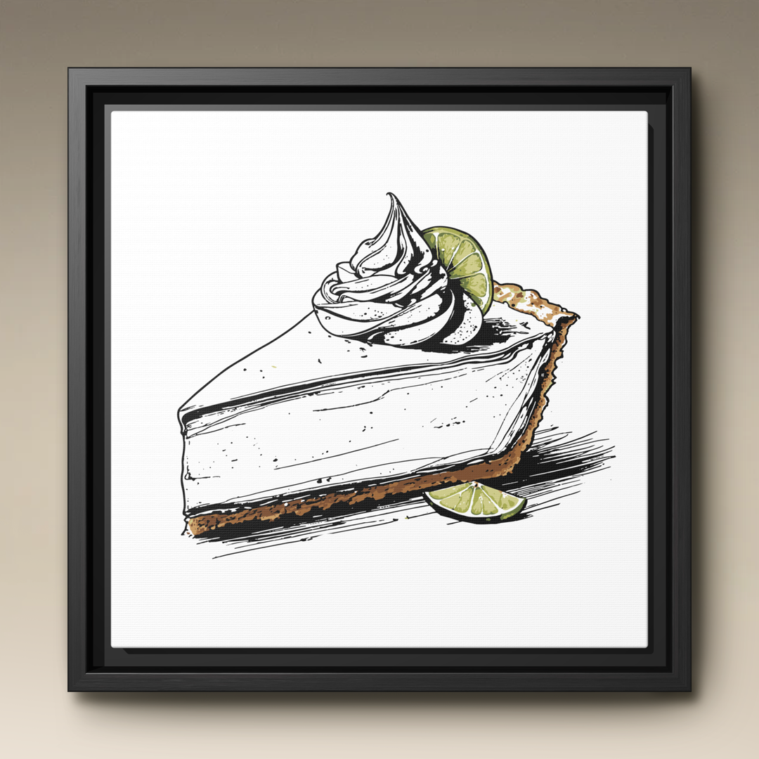 Key Lime Pie Framed Canvas