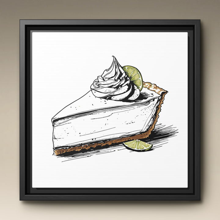 Key Lime Pie Framed Canvas