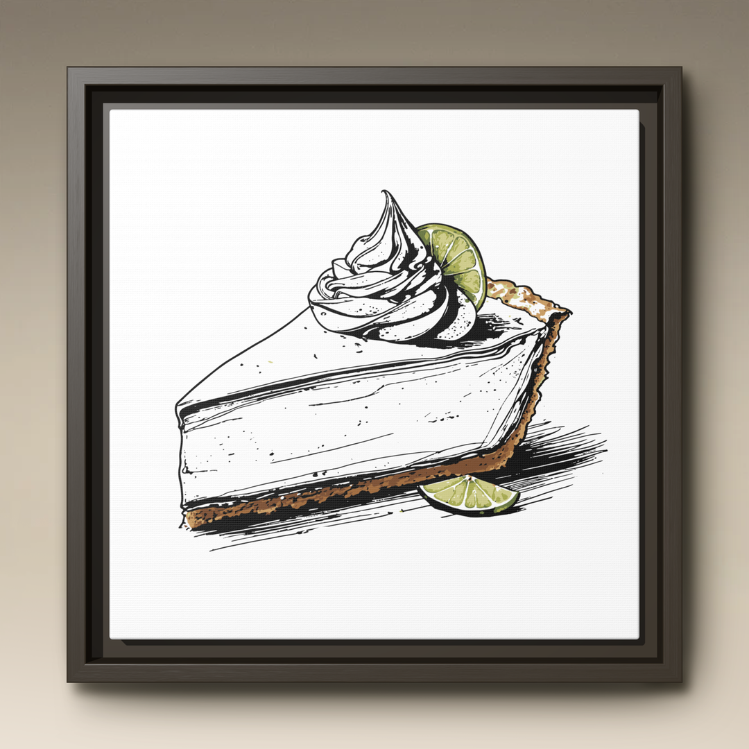 Key Lime Pie Framed Canvas