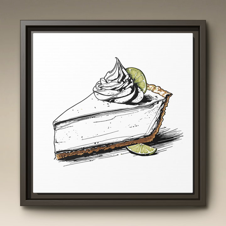 Key Lime Pie Framed Canvas