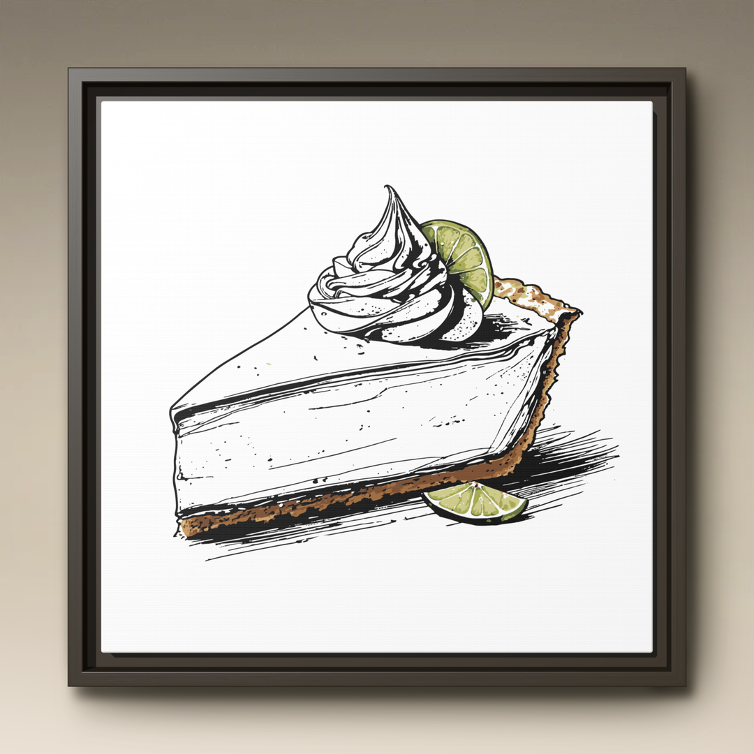Key Lime Pie Framed Canvas
