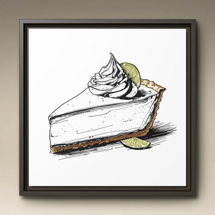Key Lime Pie Framed Canvas