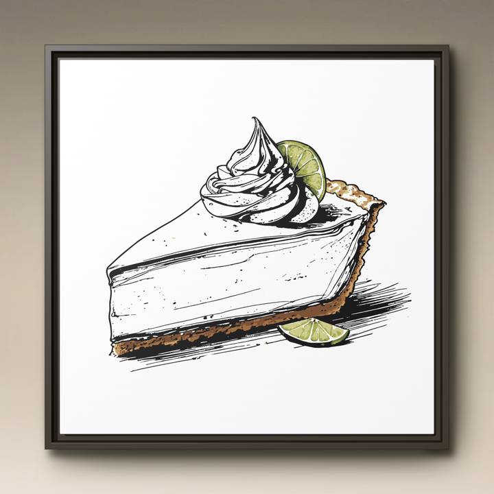Key Lime Pie Framed Canvas