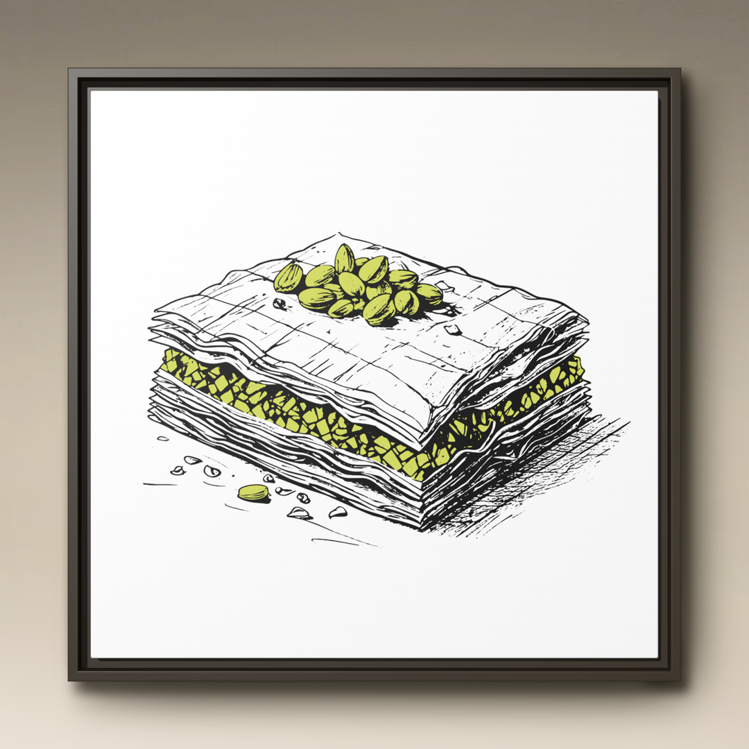 Baklava Framed Canvas