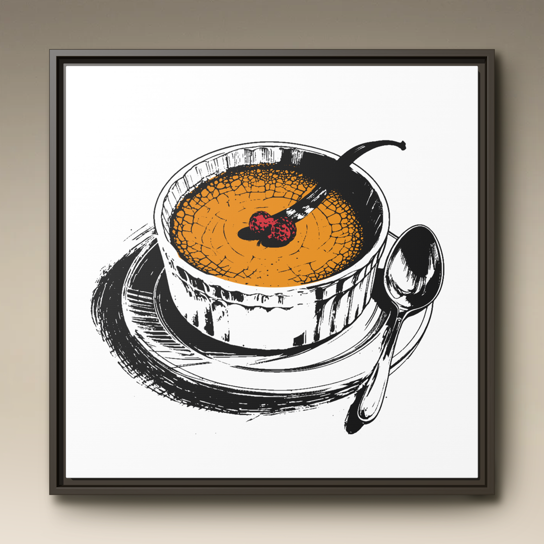 Crème Brûlée Framed Canvas