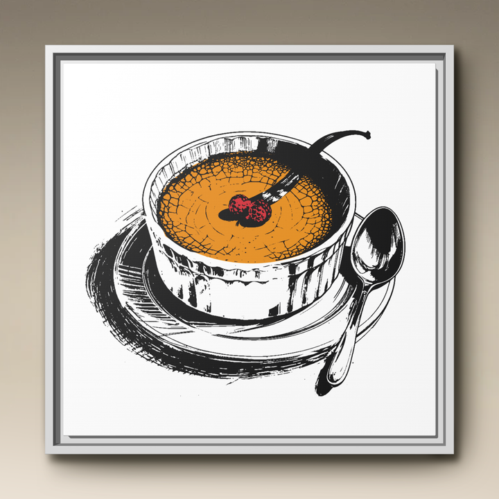 Crème Brûlée Framed Canvas