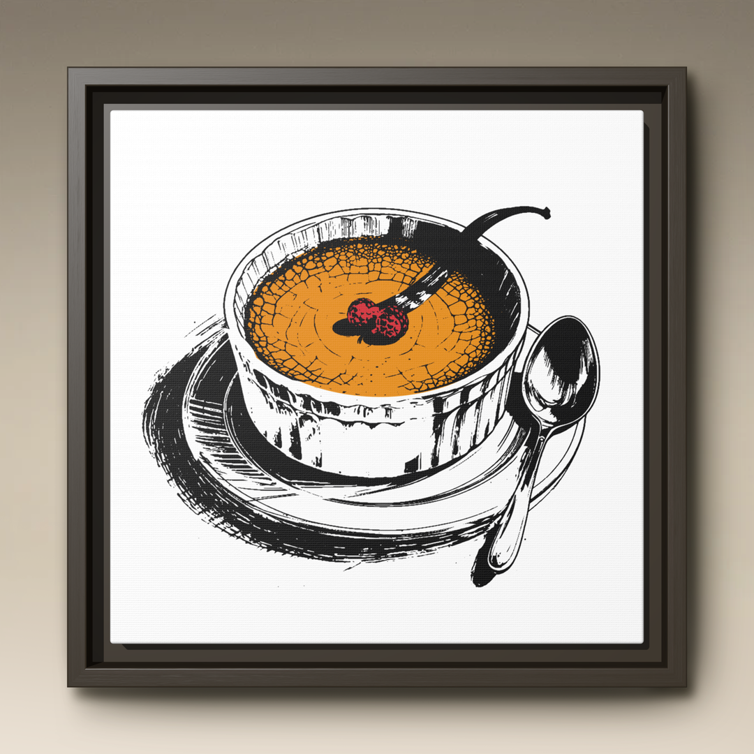Crème Brûlée Framed Canvas