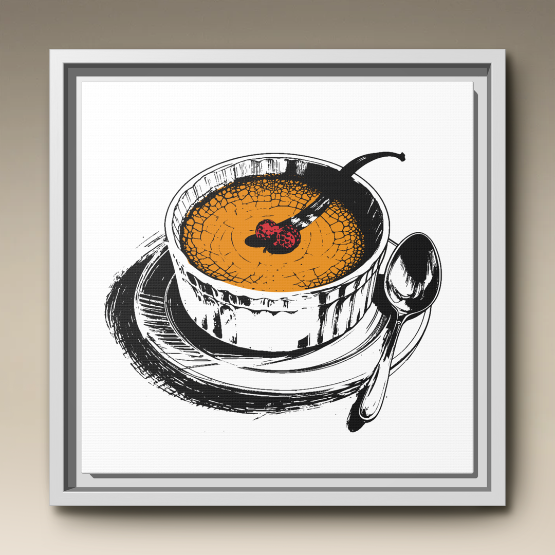 Crème Brûlée Framed Canvas