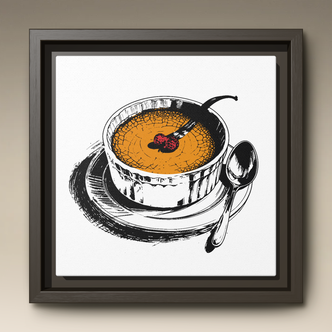Crème Brûlée Framed Canvas