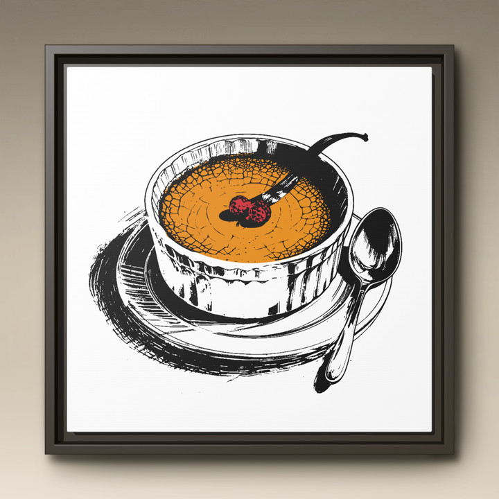 Crème Brûlée Framed Canvas