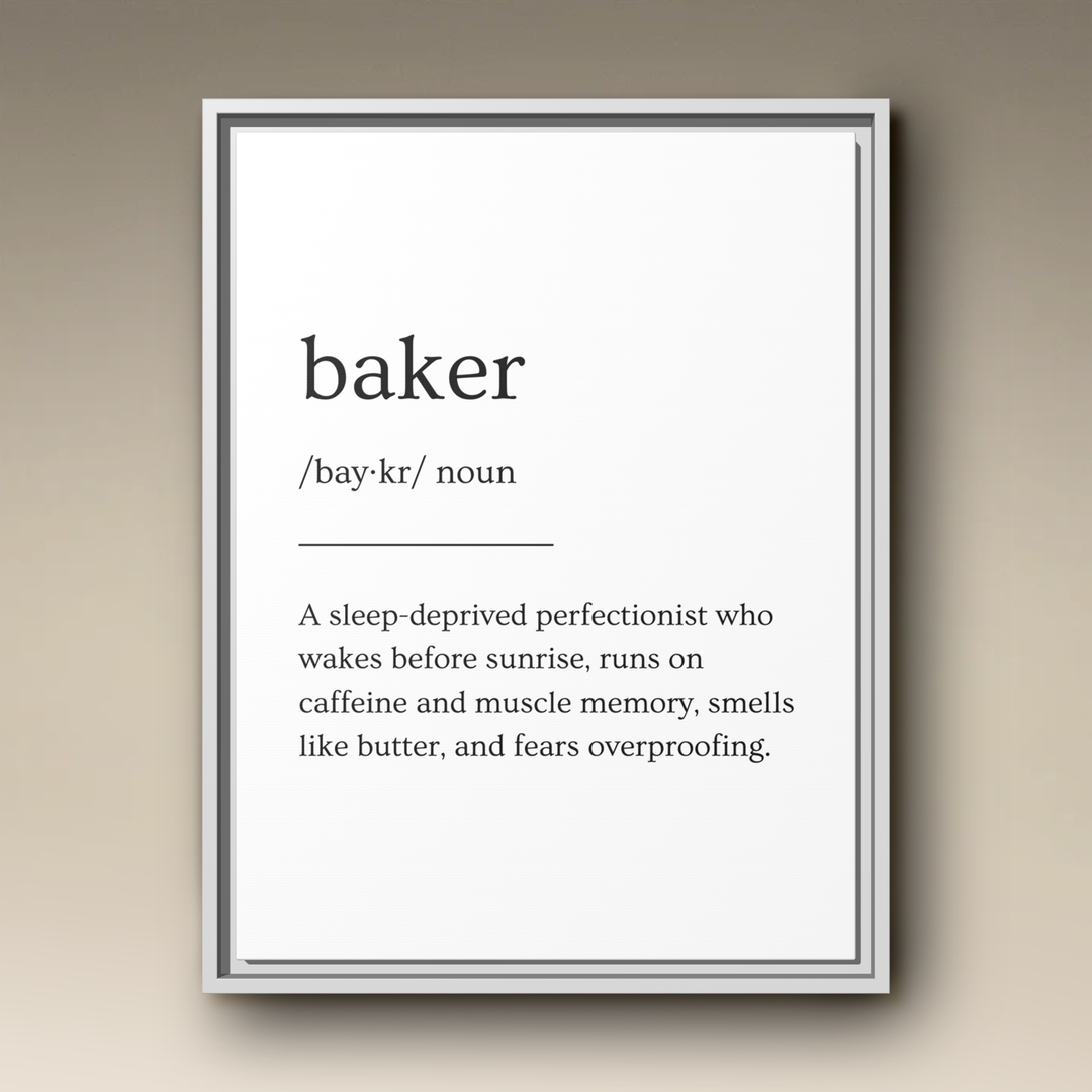 Baker Definition Framed Canvas