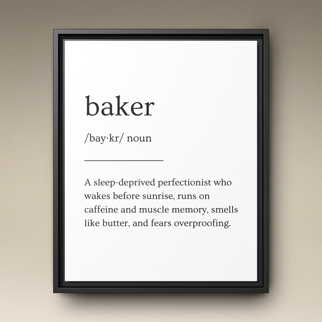 Baker Definition Framed Canvas