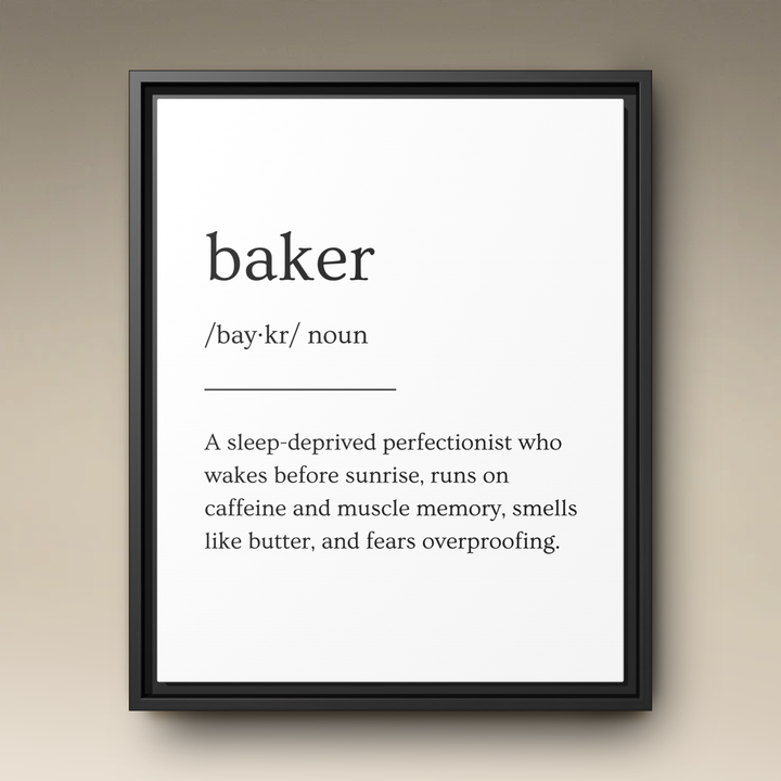 Baker Definition Framed Canvas