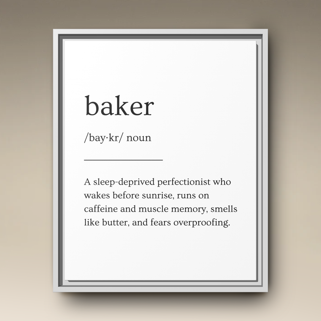 Baker Definition Framed Canvas