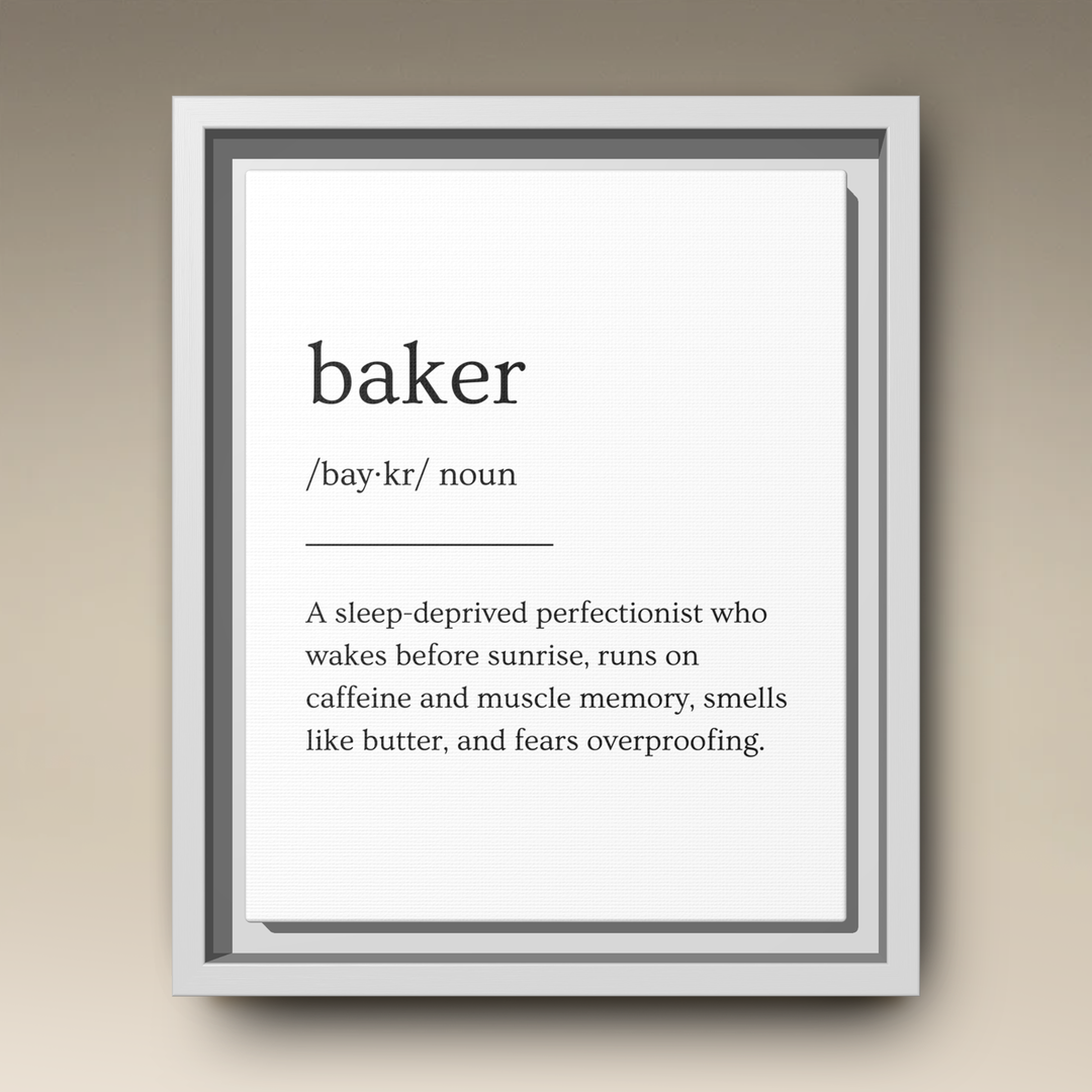 Baker Definition Framed Canvas