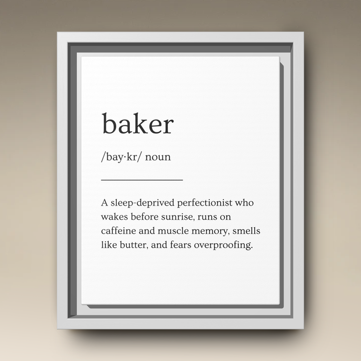 Baker Definition Framed Canvas