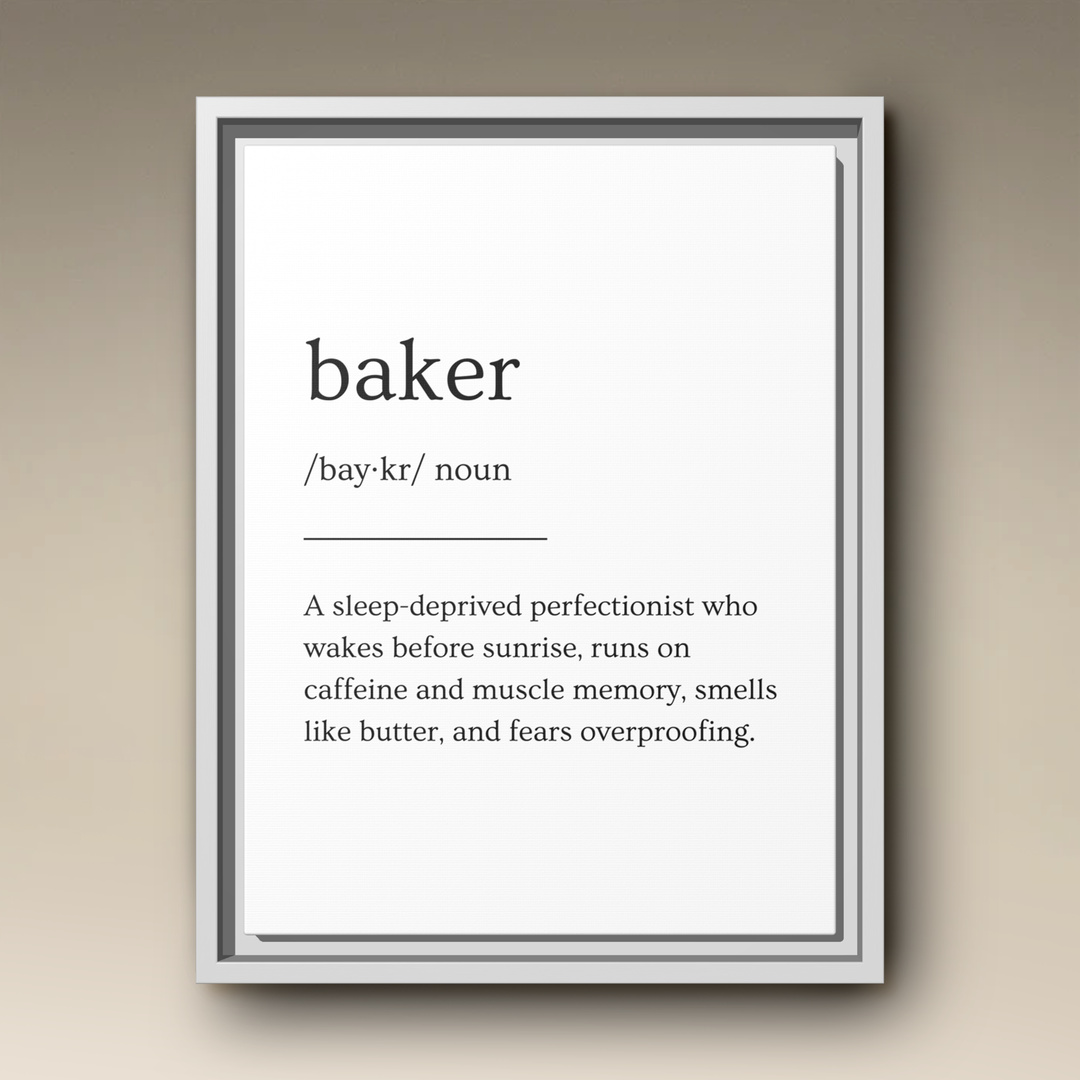 Baker Definition Framed Canvas