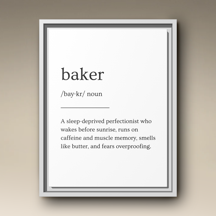 Baker Definition Framed Canvas