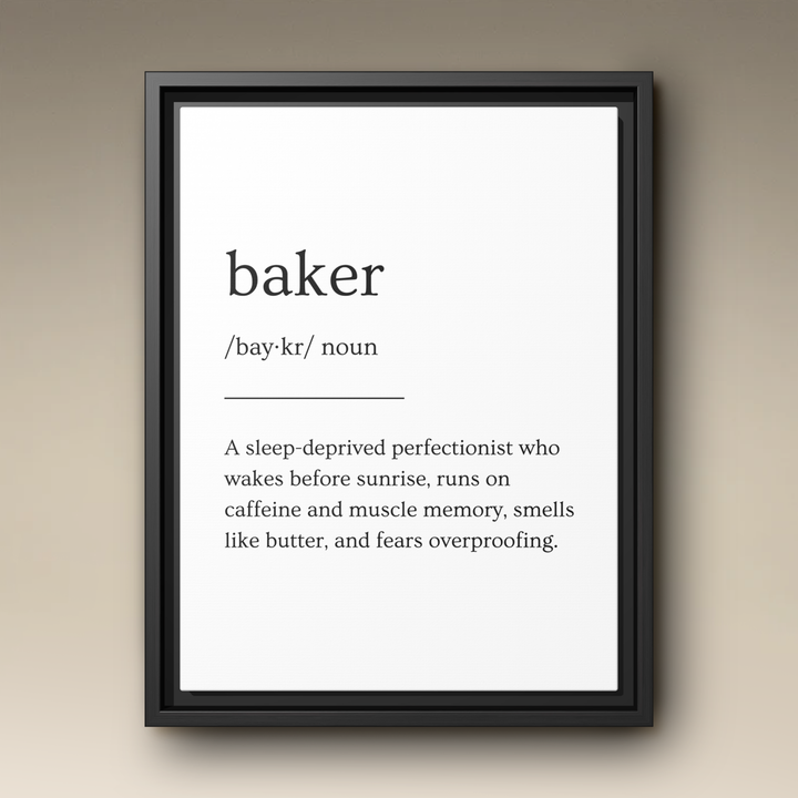 Baker Definition Framed Canvas