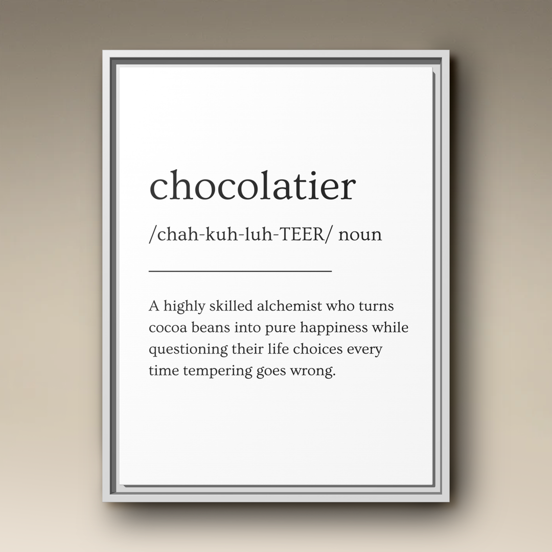 Chocolatier Definition Framed Canvas