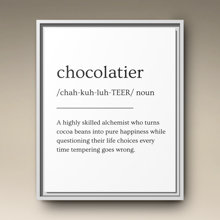 Chocolatier Definition Framed Canvas