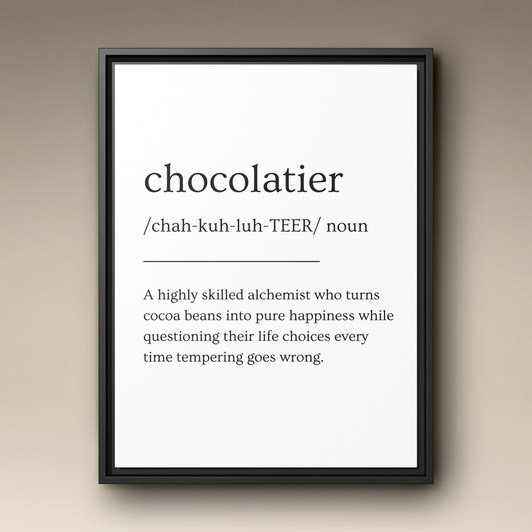 Chocolatier Definition Framed Canvas