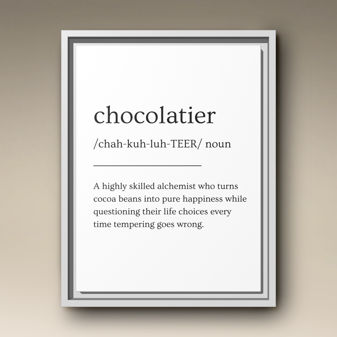 Chocolatier Definition Framed Canvas