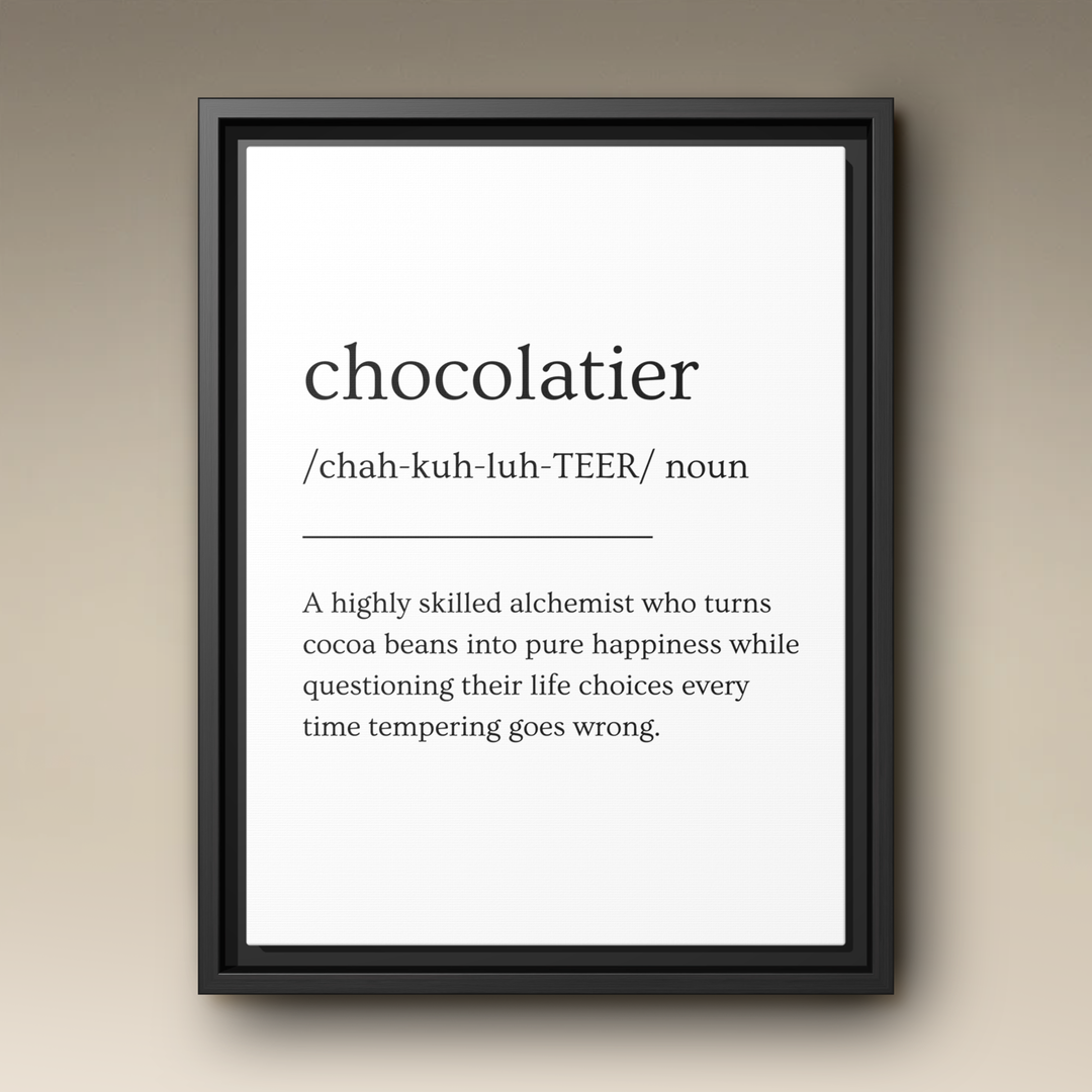 Chocolatier Definition Framed Canvas