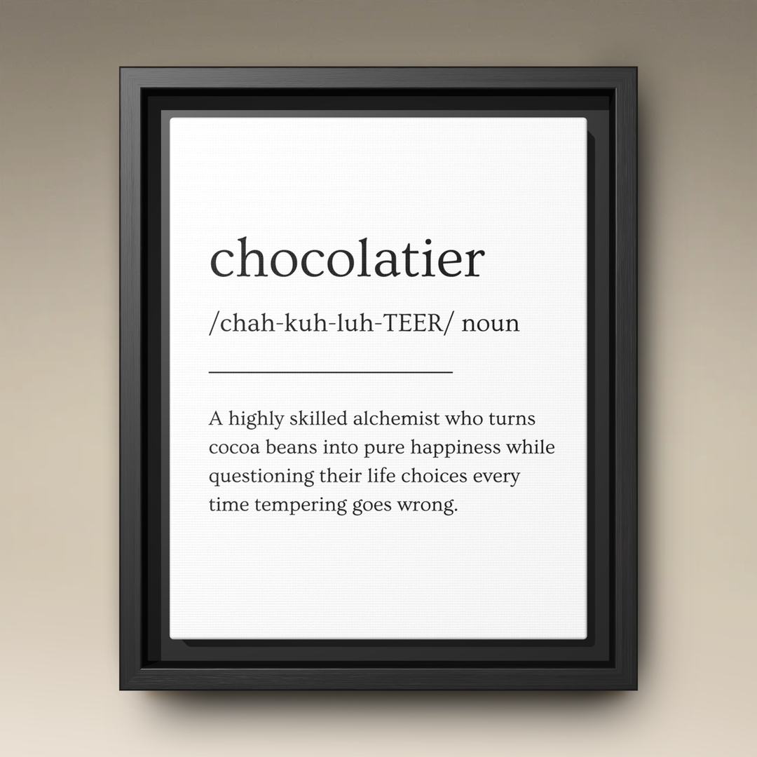 Chocolatier Definition Framed Canvas