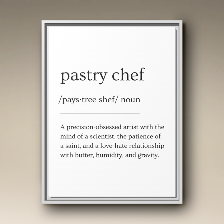 Pastry Chef Definition Framed Canvas