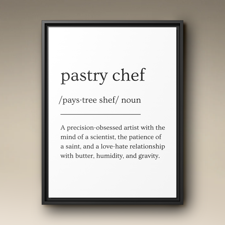 Pastry Chef Definition Framed Canvas