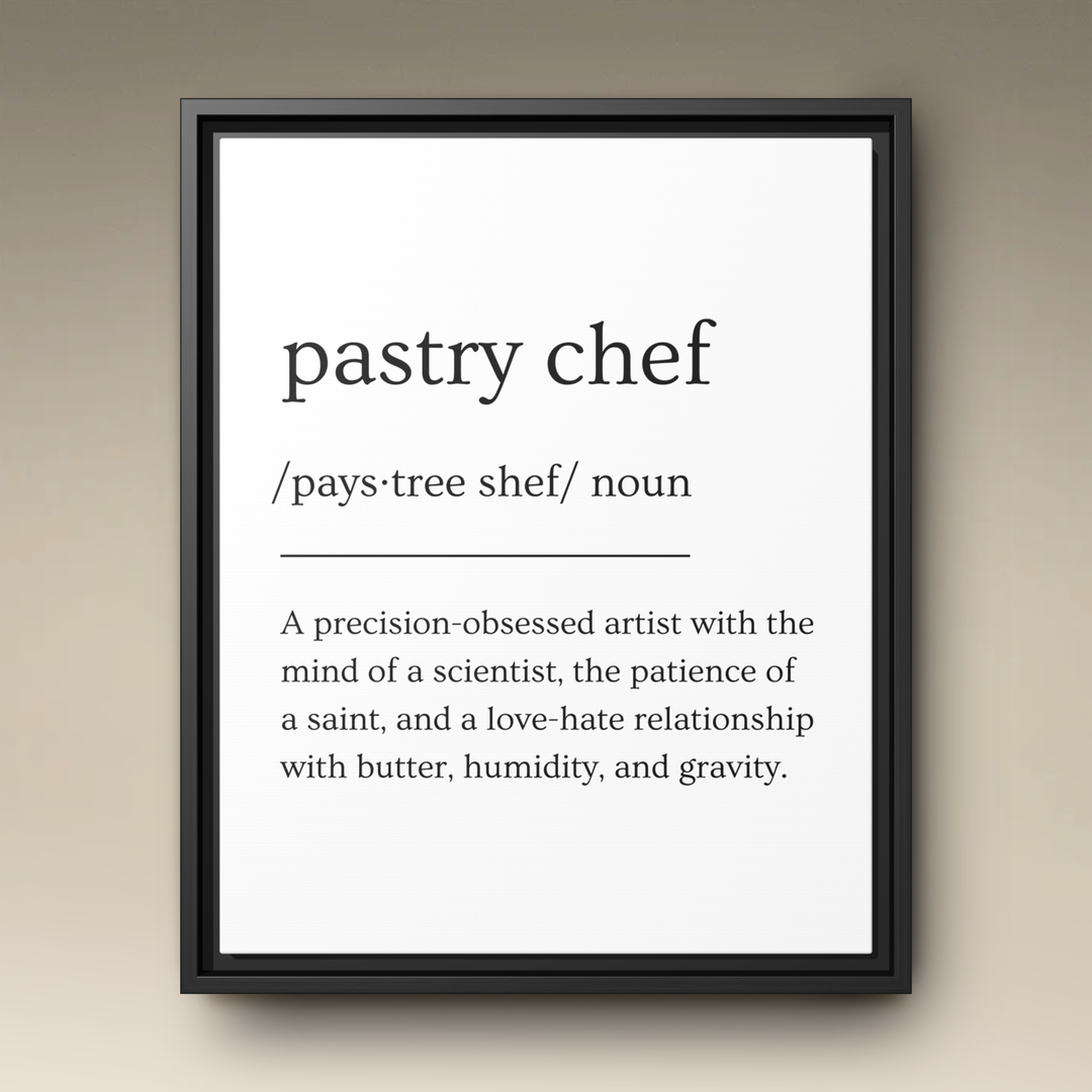 Pastry Chef Definition Framed Canvas