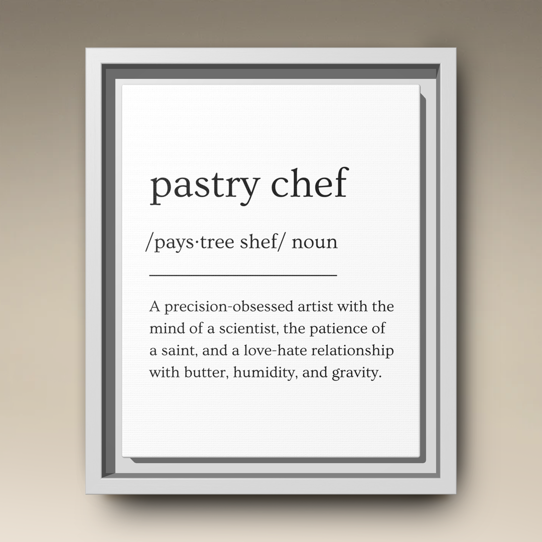 Pastry Chef Definition Framed Canvas