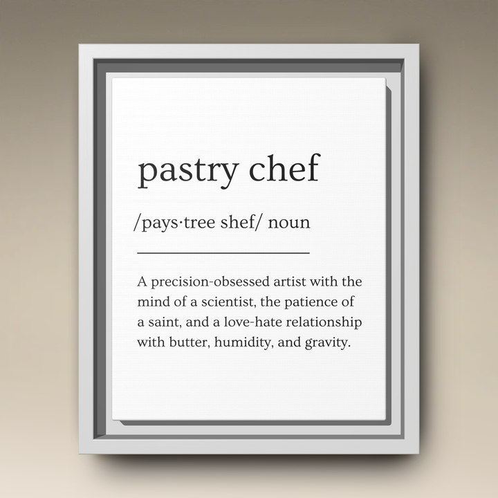 Pastry Chef Definition Framed Canvas