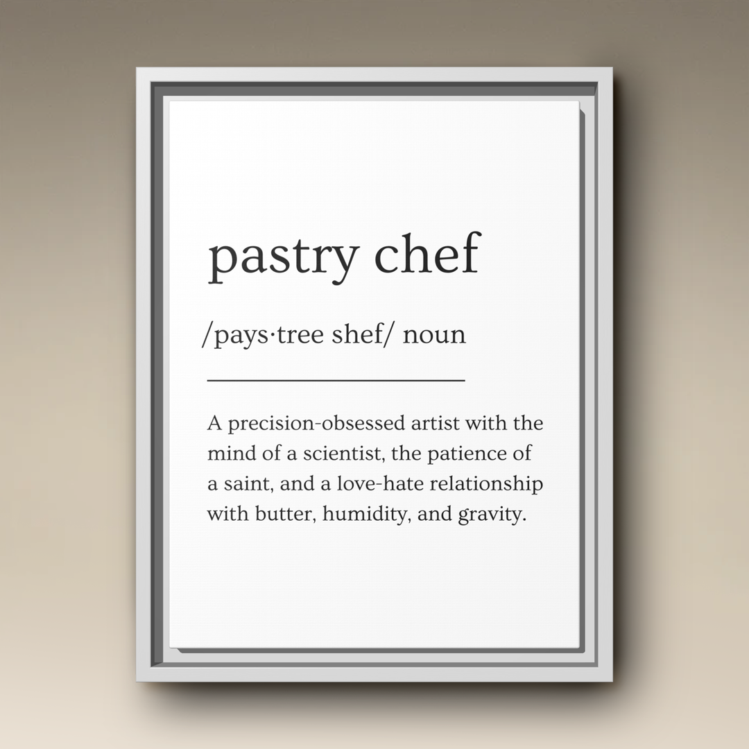 Pastry Chef Definition Framed Canvas