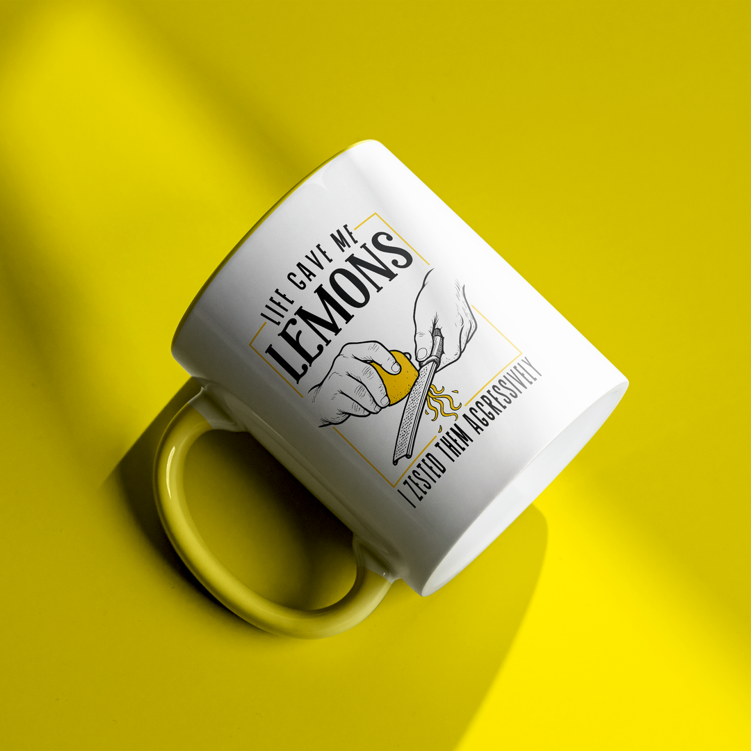 Life Gave Me Lemons Color Accent Mug