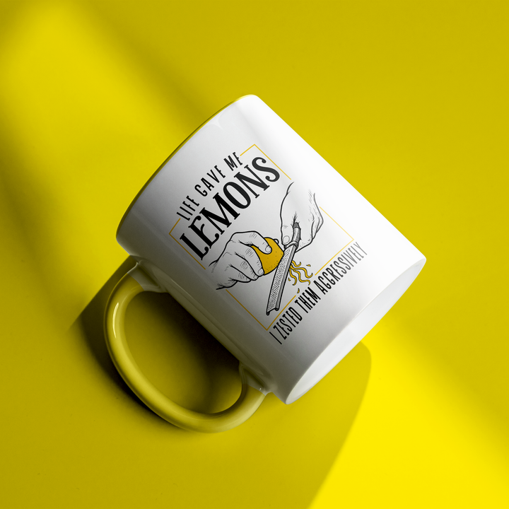 Life Gave Me Lemons Color Accent Mug