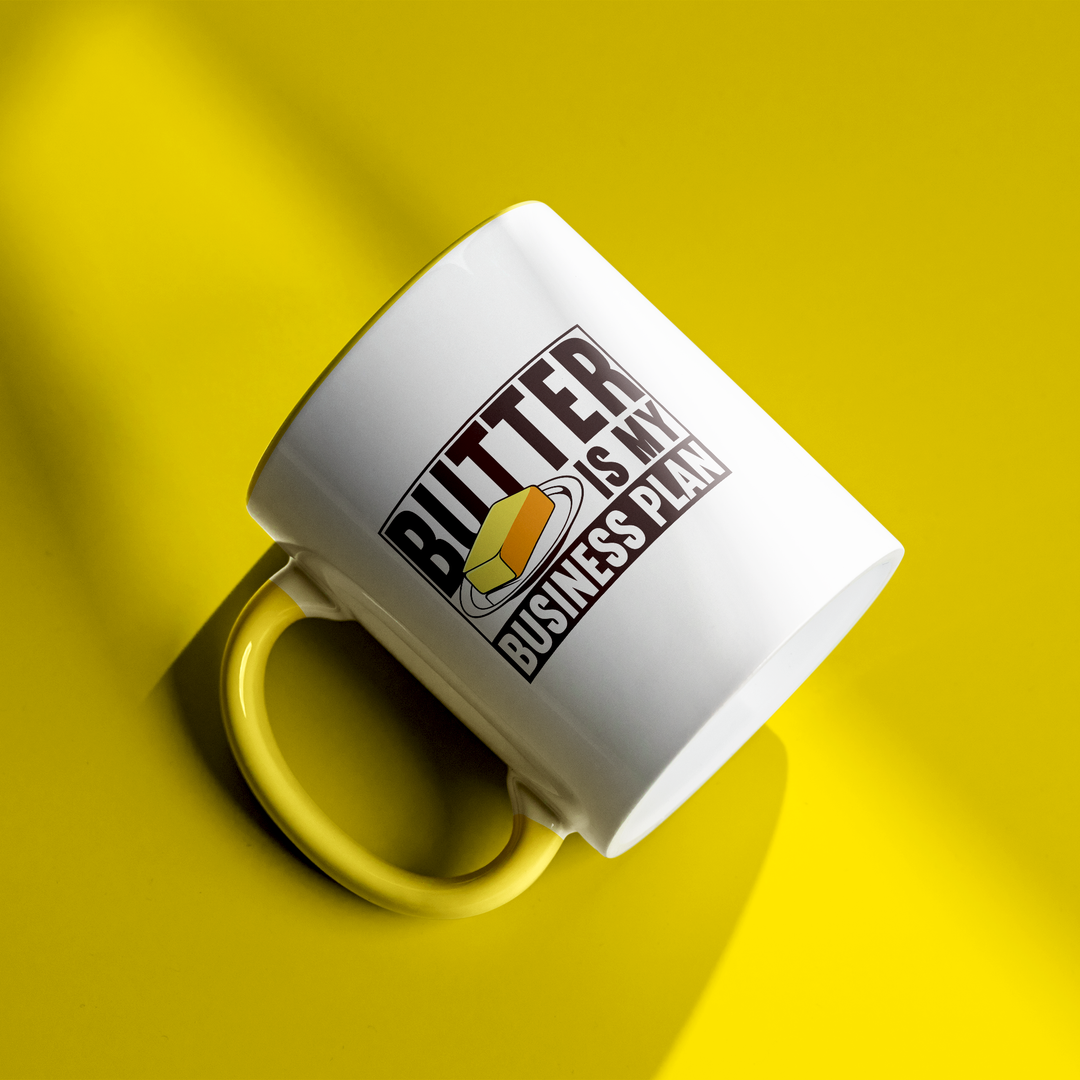 Butter Is My Business Plan Color Accent Mug