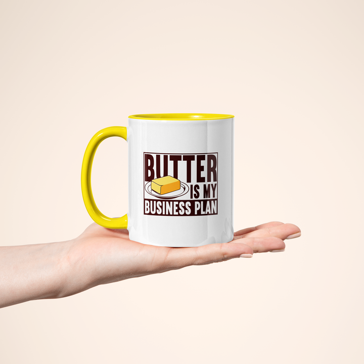 Butter Is My Business Plan Color Accent Mug
