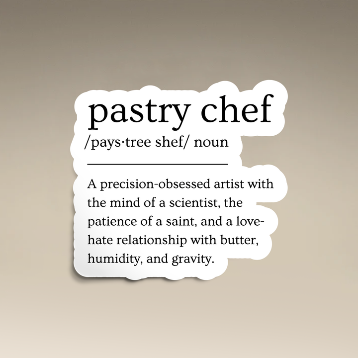 Pastry Chef Definition Vinyl Sticker