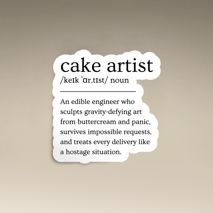 Cake Artist Definition Vinyl Sticker